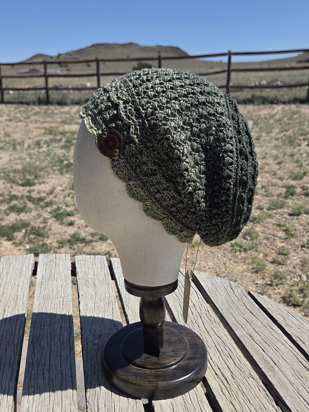 Artisan Handmade Extra-Leightweight Lacey Crochet Cotton Blend Slouchy Beanie